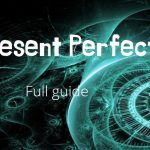 Surreal watch dial shrouded in green mist, Present Perfect Full guide text.