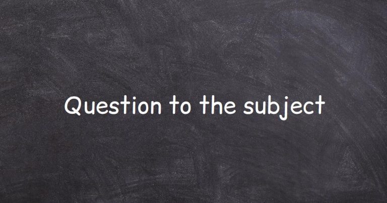 Thumbnail of Question to the subject