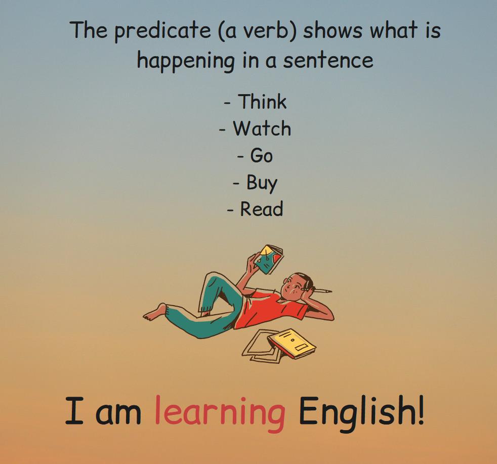 Rule and example of using predicate in a sentence.